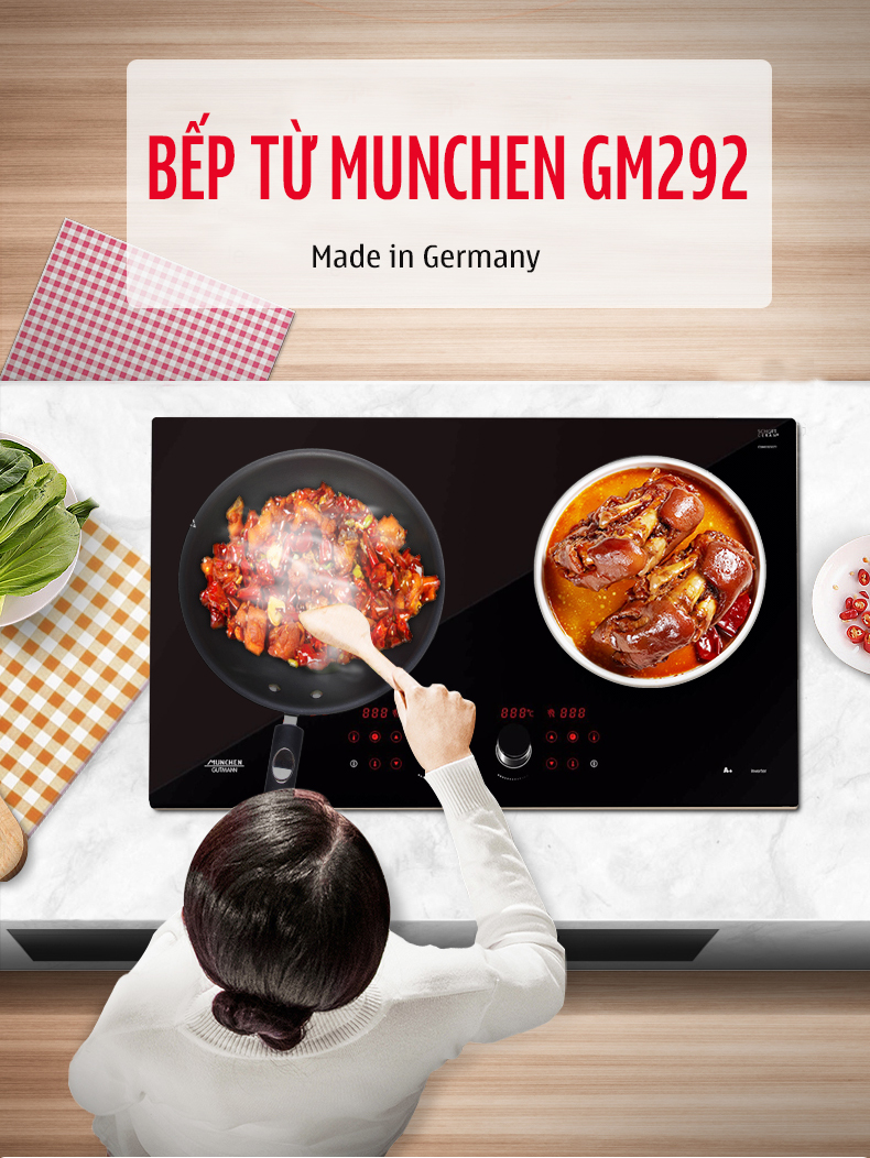 Bếp từ Munchen GM292: chiếc bếp từ Đức có một không hai