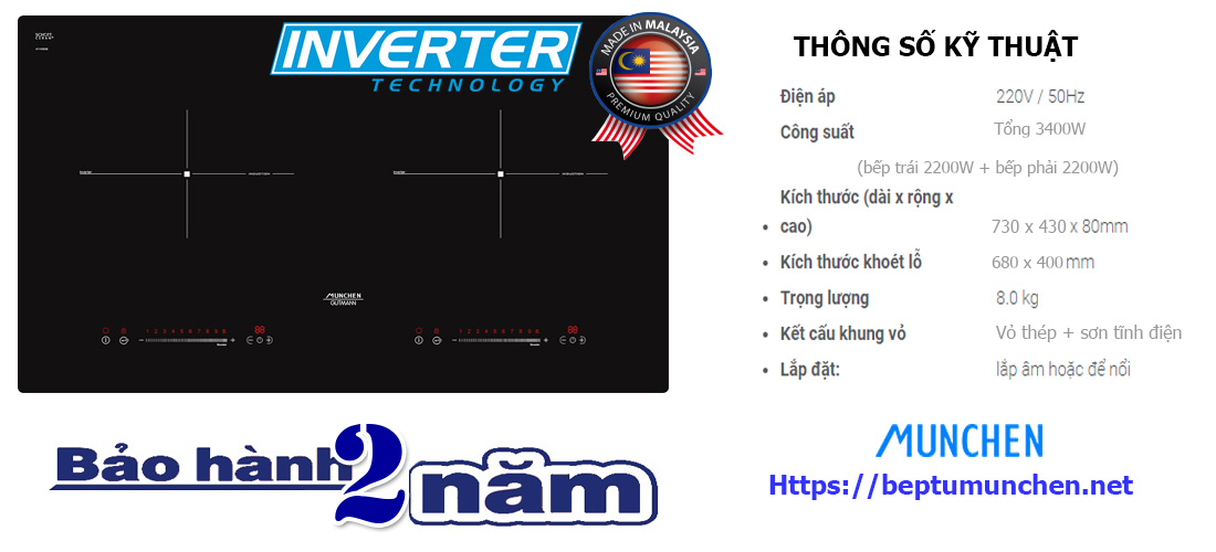 bếp từ Munchen M50 New 2017