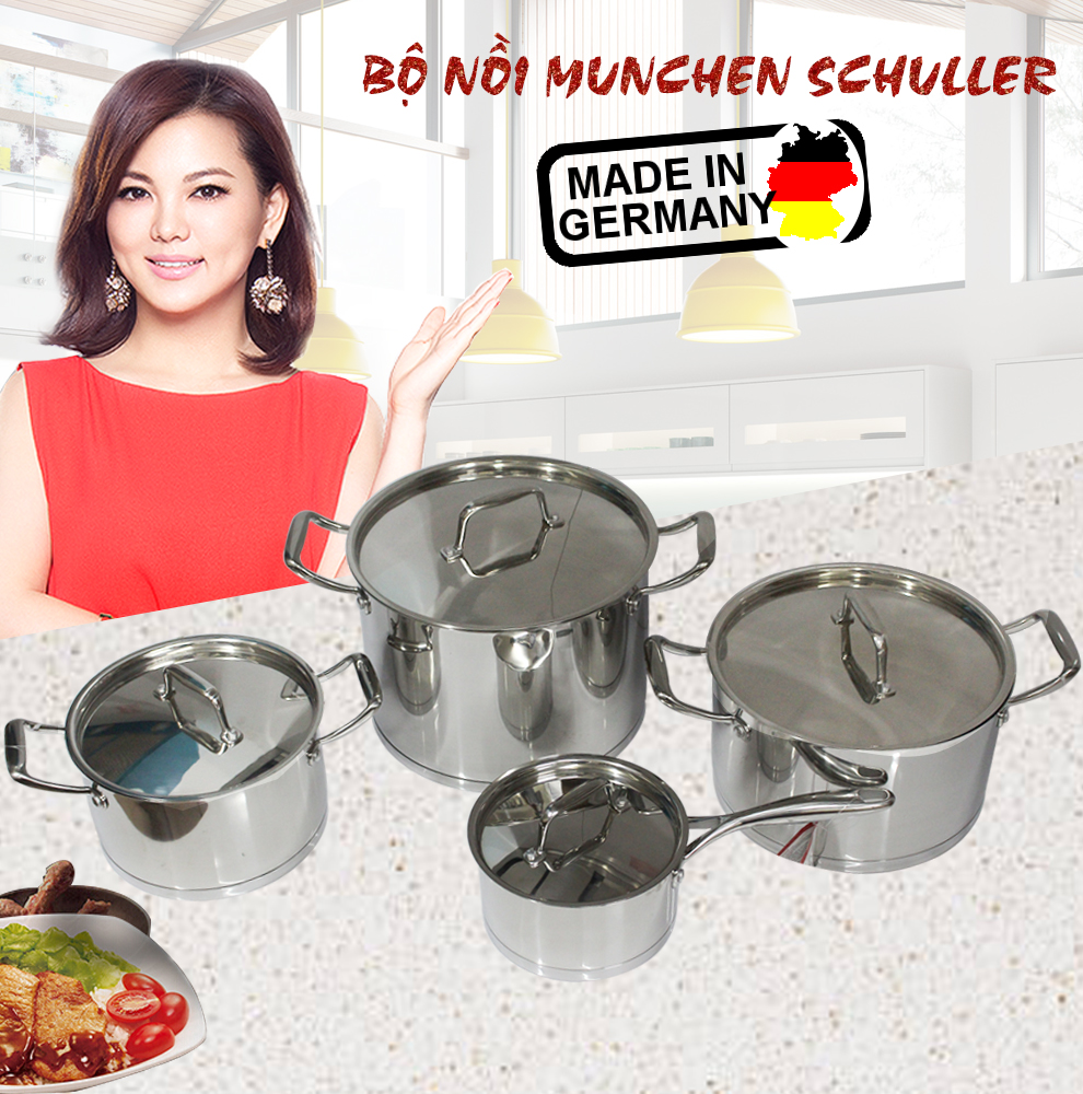 Bộ nồi bếp từ nhập khẩu schuller 2017