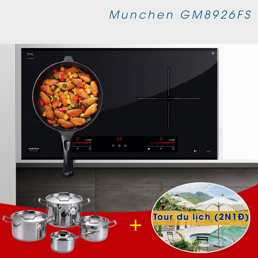 Quà tặng không thôi là chưa đủ, mua bếp Munchen tặng combo nghỉ dưỡng 2N1Đ