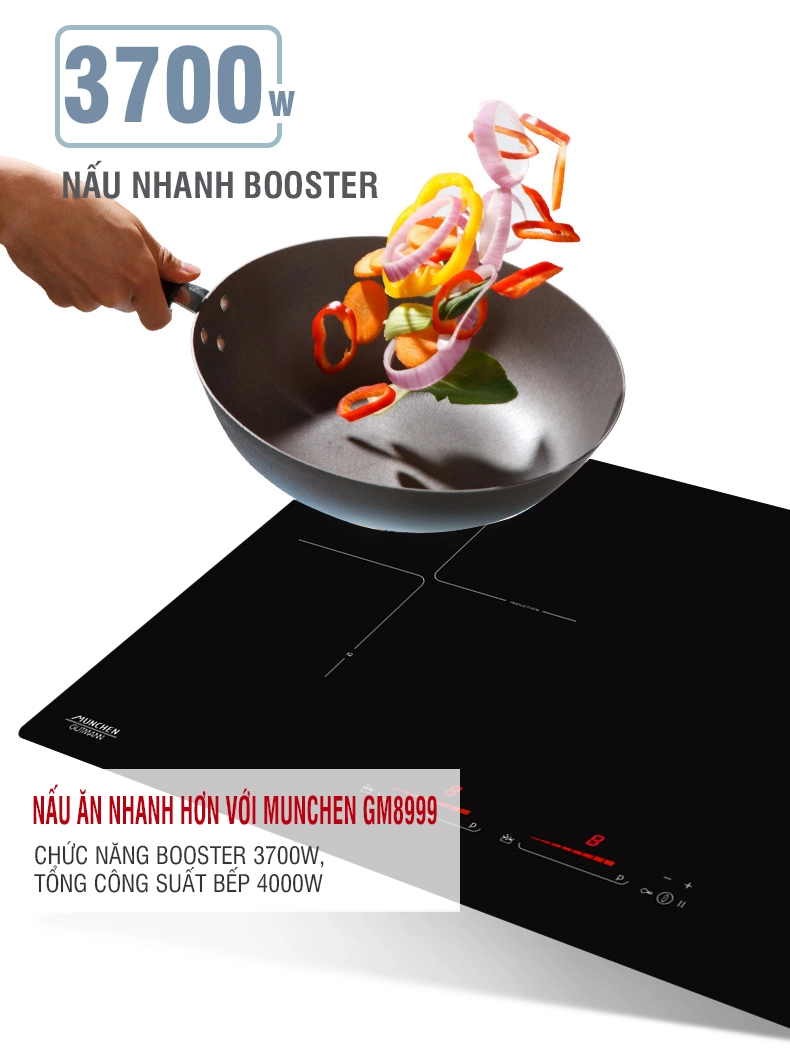 Hiệu năng đun nấu bếp từ Munchen GM8999