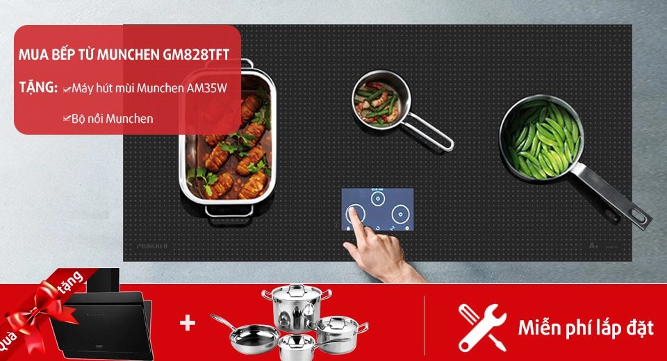 Khuyến mãi của bếp từ Munchen GM828TFT khi mua tại 39 Đường Láng