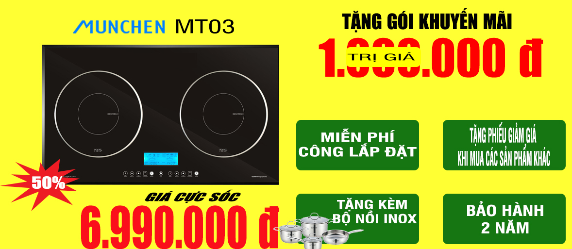 Bếp từ Munchen MT03 giảm giá 50%