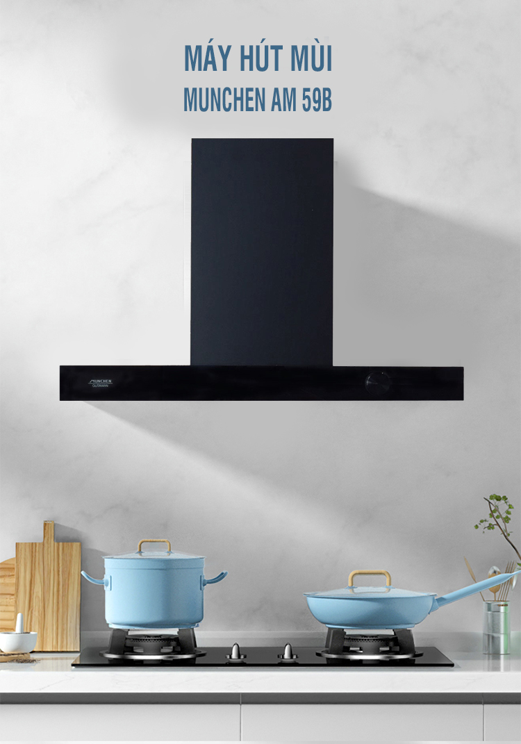 Máy hút mùi Munchen AM59B kiểu dáng hiện đại