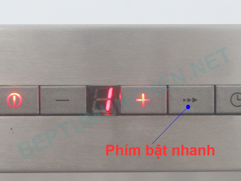 chức năng bật nhanh ở máy hút mùi munchen AMC 9855