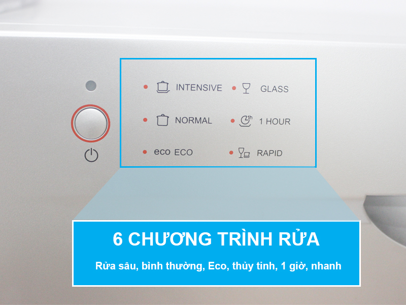 6 chương trình của máy rửa bát munchen c6