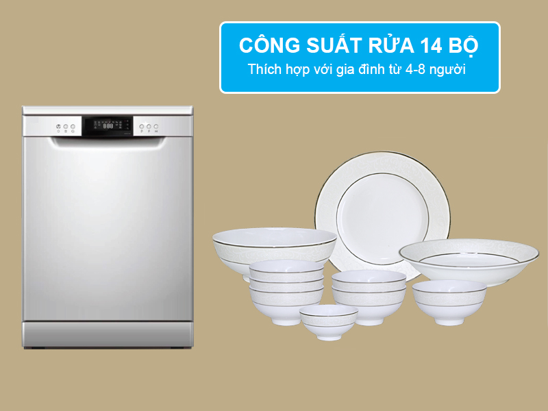 CÔNG SUẤT MÁY RỬA BÁT 14 BỘ MUNCHEN M9