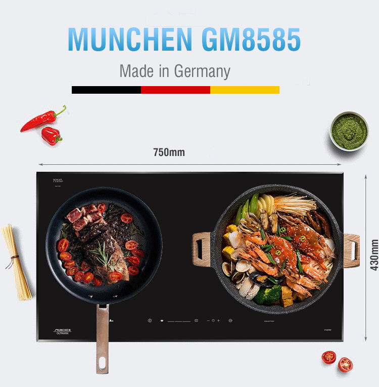 Thiết kế thân quen của bếp từ Munchen GM 8585