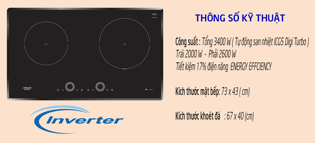 Bếp từ Munchen G 60X làm xôn xao thị trường với tính năng mới