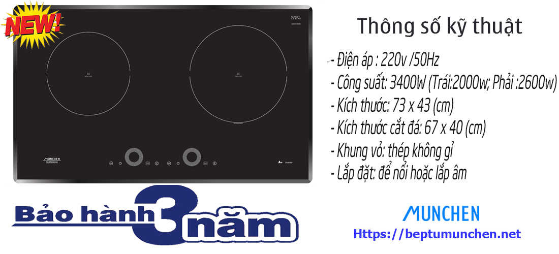 thông số bếp từ munchen g60x