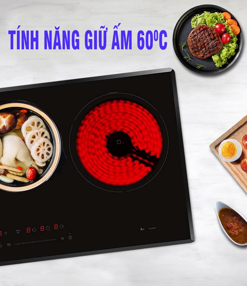 Tính năng hâm nóng và giữ ấm 60 độ C tuyệt vời