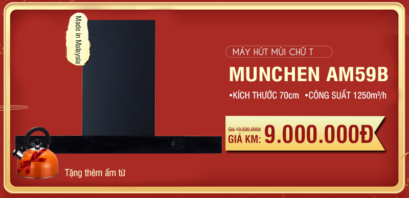 ưu đãi máy hút mùi munchen