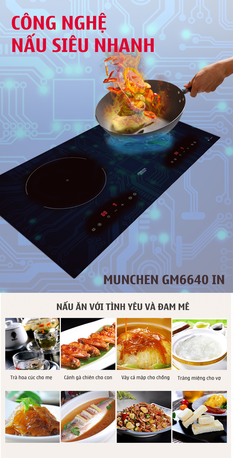 Công nghệ nấu của bếp từ munchen Gm 6640IN