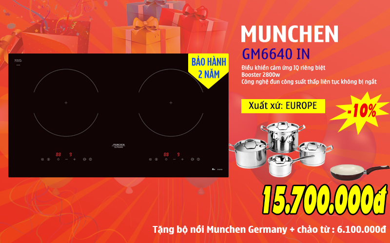 Khuyến mãi giá sốc bếp từ Munchen GM6640 IN
