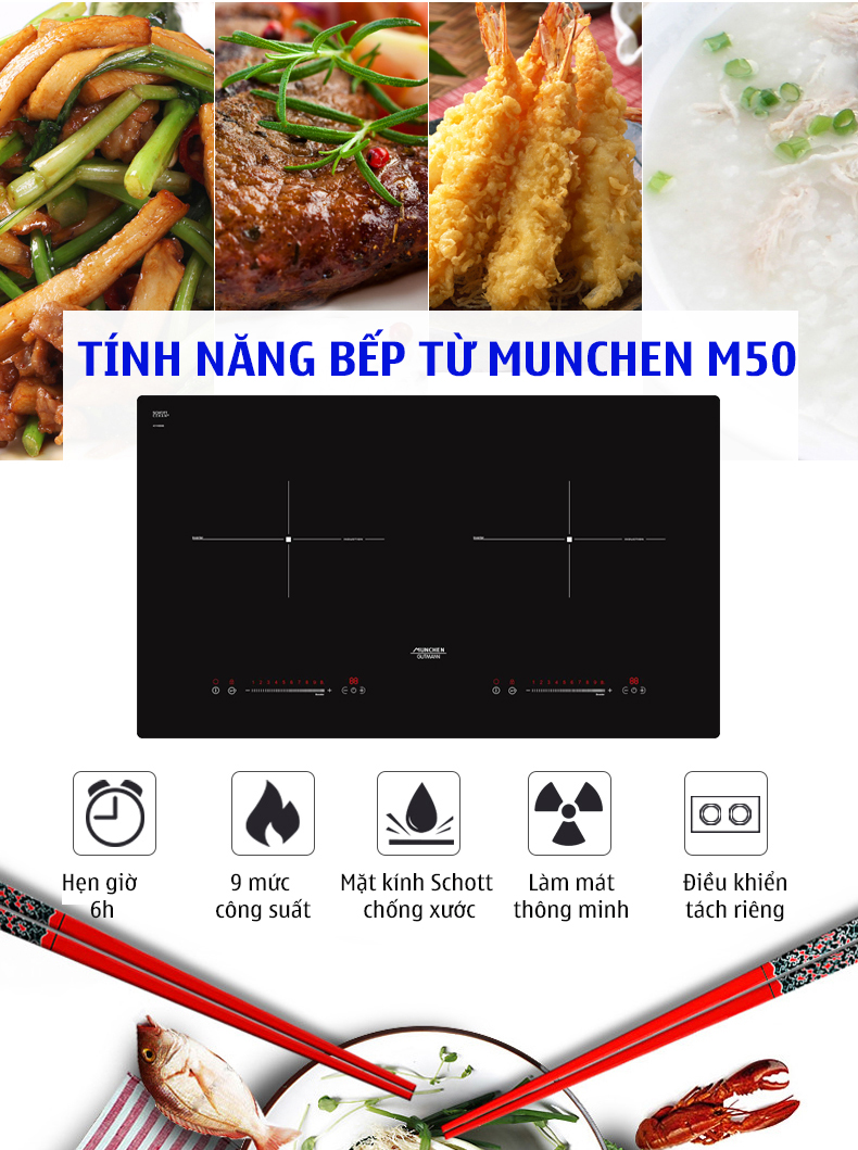 Vì sao nên chọn mua bếp từ Munchen M50 về dùng?