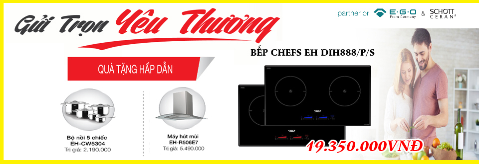 Thông tin khuyến mãi khi mua bếp từ Chefs EH DIH888