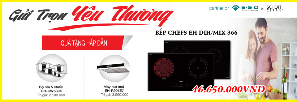 Thông tin khuyến mãi khi mua bếp từ Chefs EH DIH366