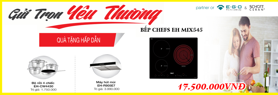 Thông tin khuyến mãi khi mua bếp điện từ Chefs EH MIX545