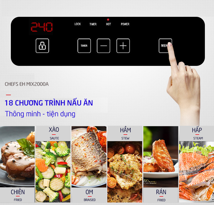 bếp điện từ chefs eh mix2000a