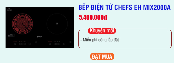Top 3 mẫu bếp điện từ Chefs giá rẻ, đun nấu nhanh