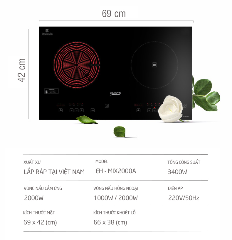 bếp từ chefs eh mix2000a