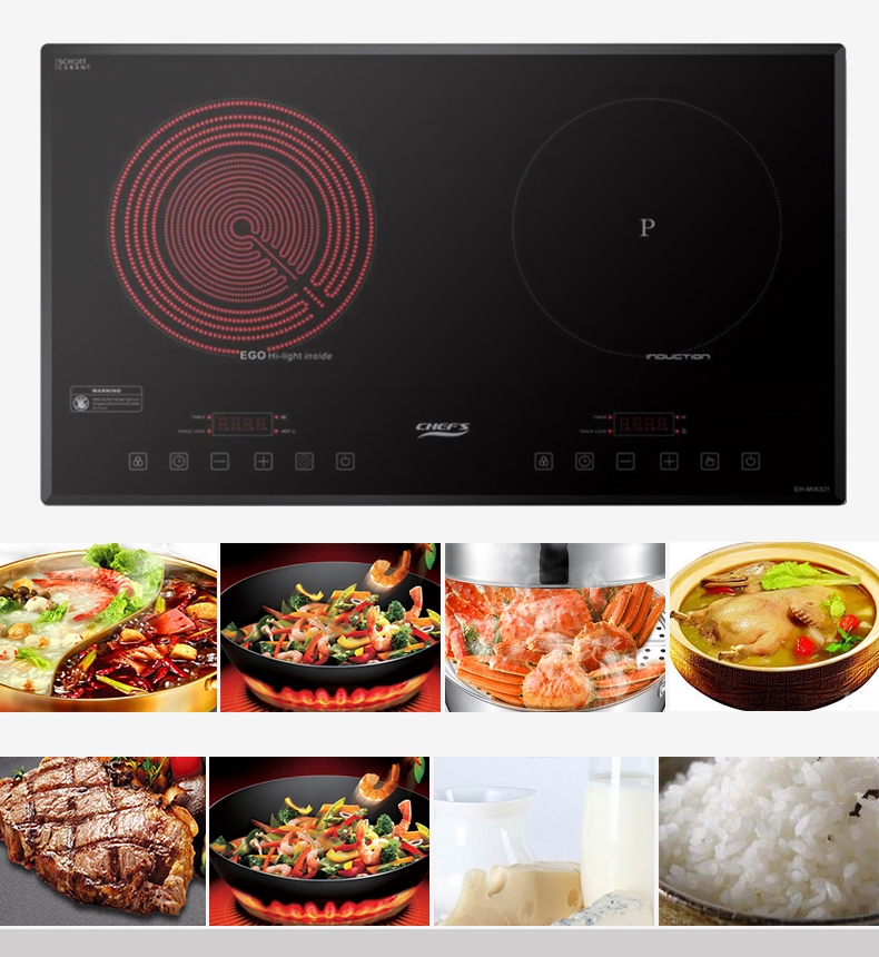 Top 3 mẫu bếp điện từ Chefs giá rẻ, đun nấu nhanh