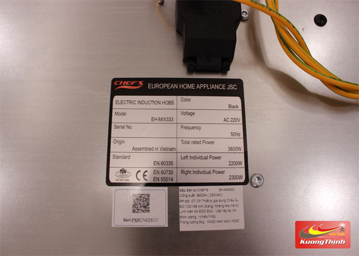 Tem Bếp điện từ Chefs EH MIX333