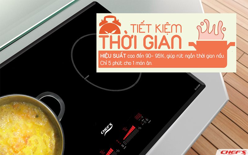 1 tháng dùng bếp từ chefs hết bao nhiêu tiền