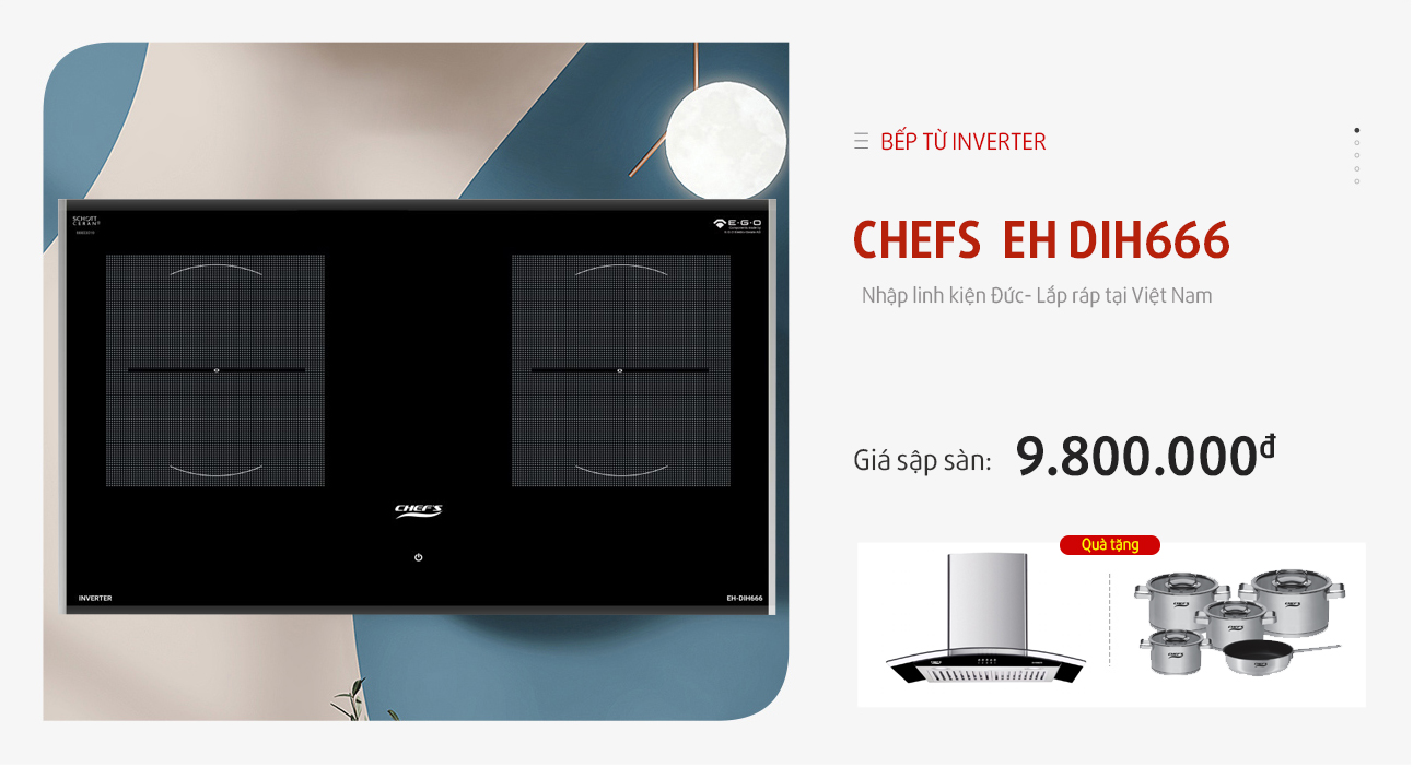 bếp từ chefs eh dih666 giảm giá sập sàn