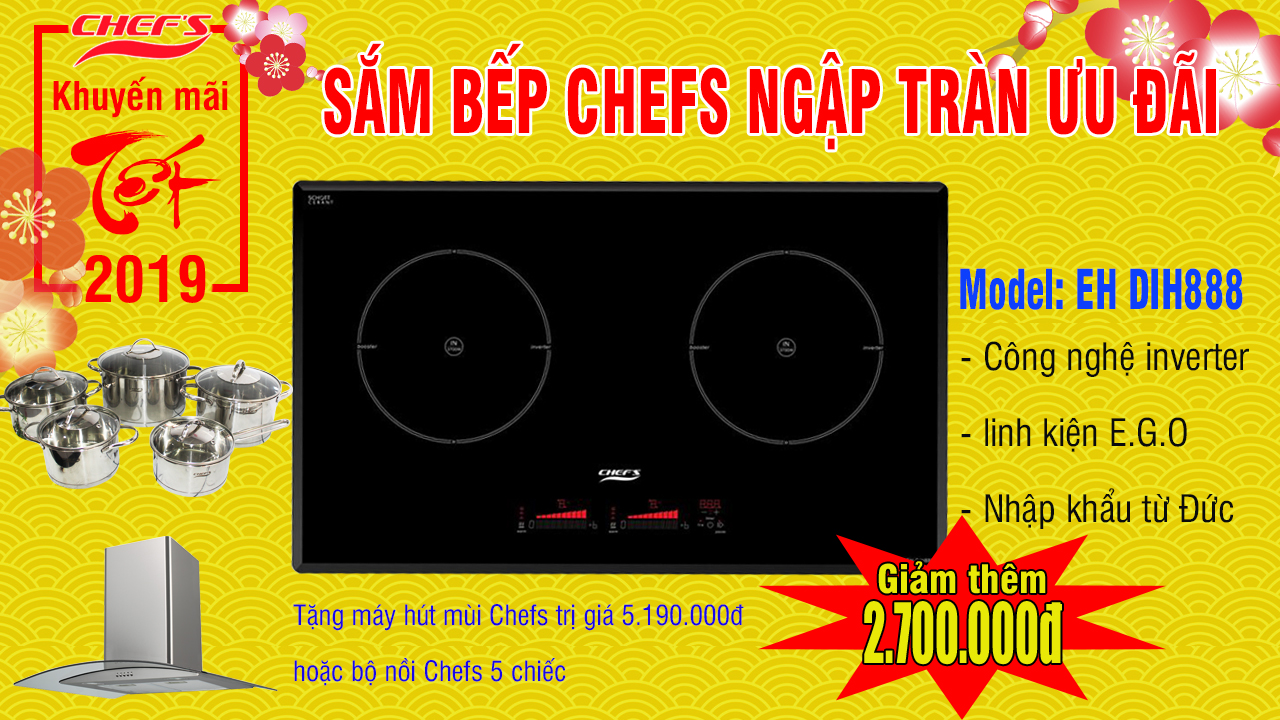 bếp từ chefs eh dih888 - nhập khẩu đức