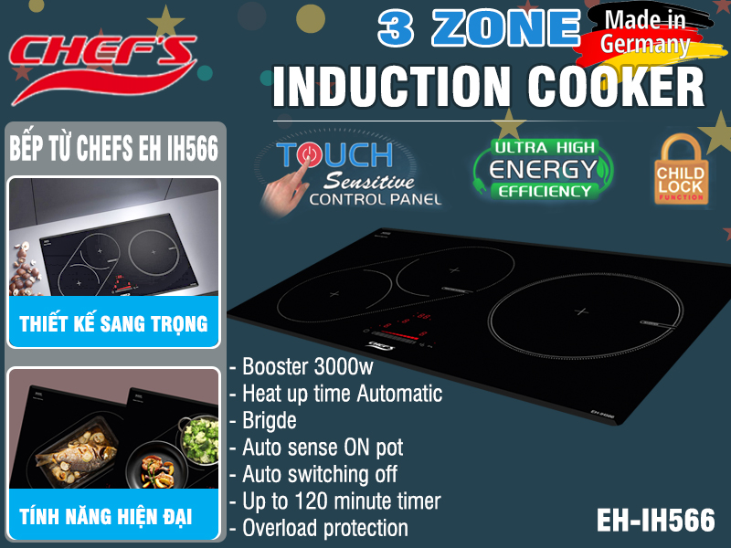 tính năng bếp từ chefs eh ih566