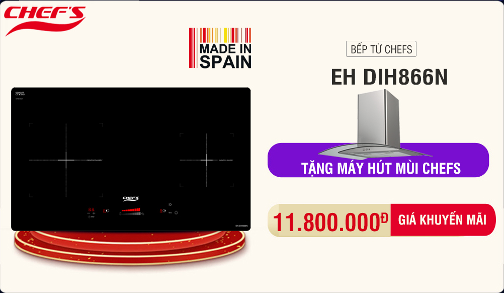 bếp từ Chefs giảm giá đến 5 triệu