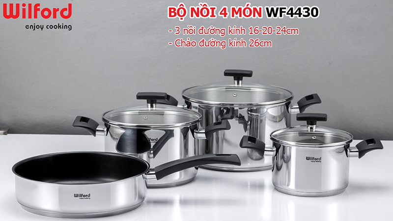 Bộ nồi 4 món Wilford WF4430