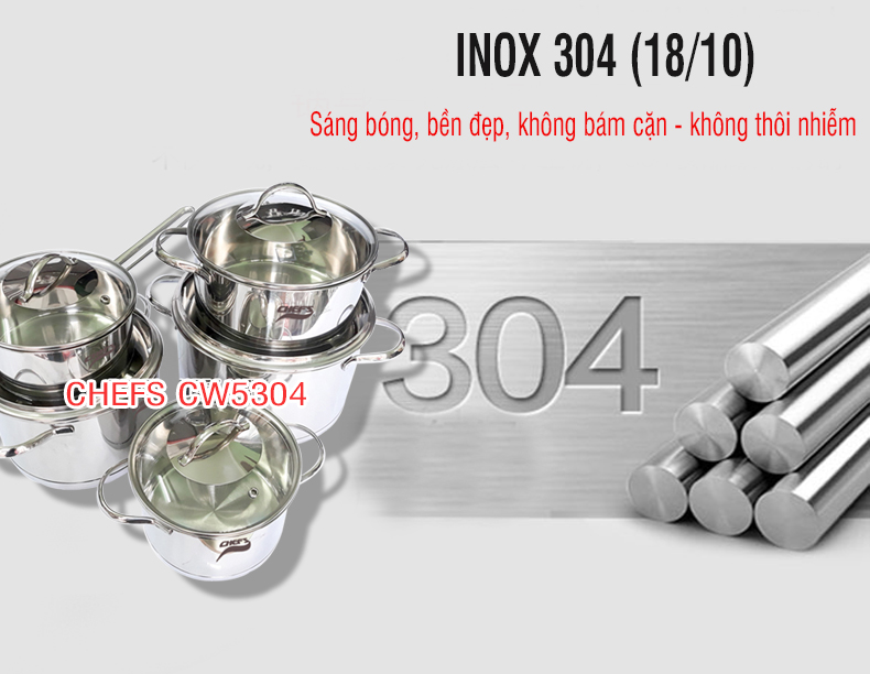 bộ nồi chefs eh cw5304