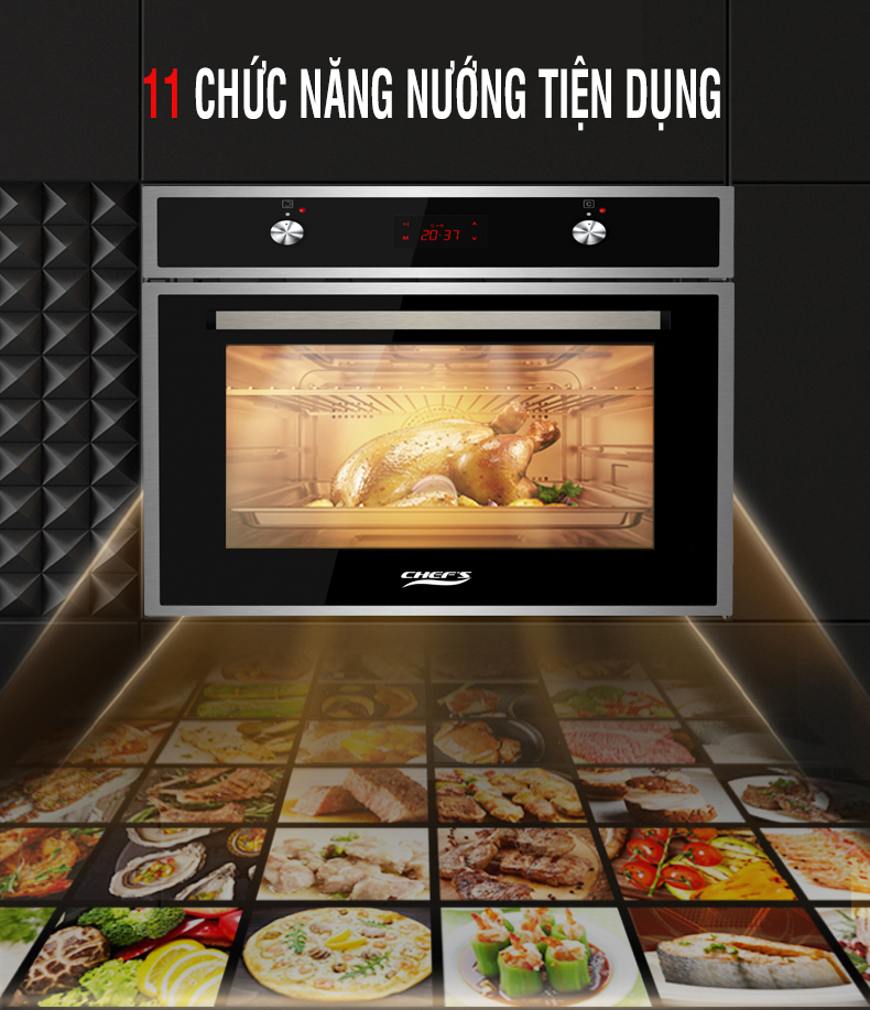 lò nướng điện âm tủ Chefs EH BO1107S