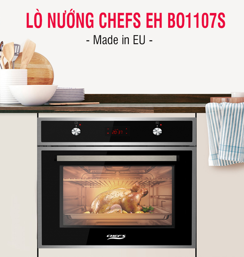 lò nướng điện âm tủ Chefs EH BO1107S