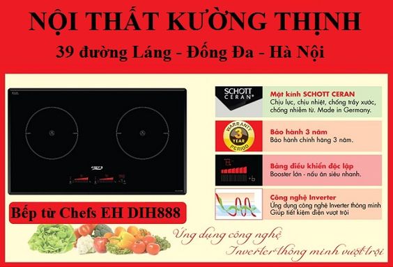 Nắng nóng đỉnh điểm, mua Bếp từ Chefs EH DIH888 giảm ngay 2tr7