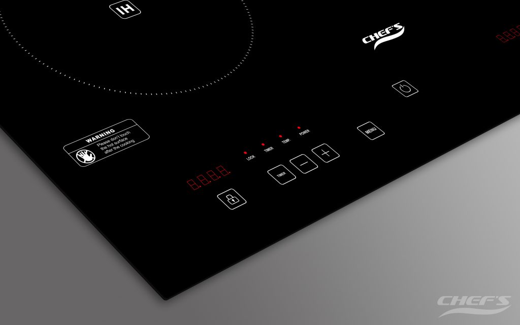 Giao diện bàn phím điều khiển của bếp từ Chefs EH DIH2000A