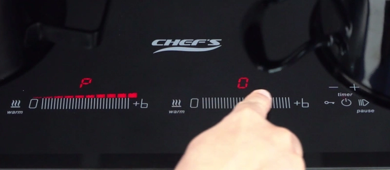 giao diện điều khiển của bếp từ Chefs EH DIH888