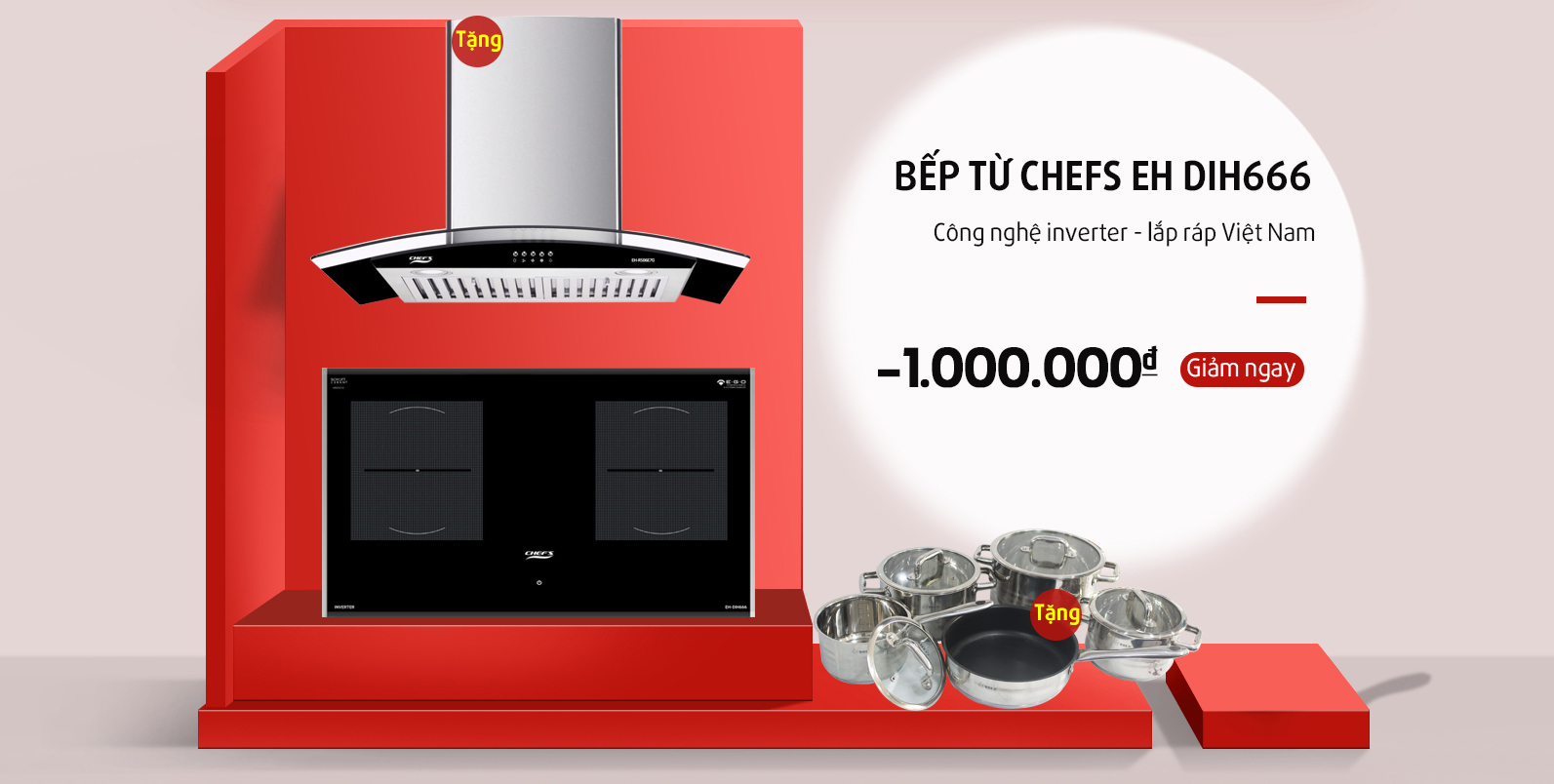 Top 4 mẫu bếp từ Chefs