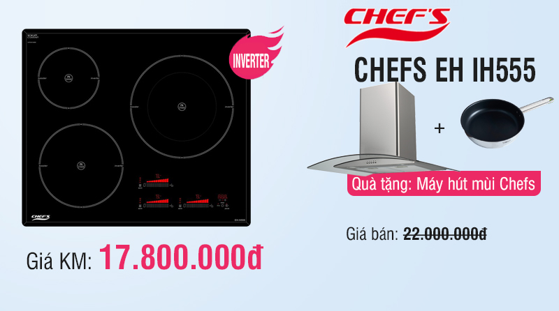 khuyến mãi bếp từ chefs inverter