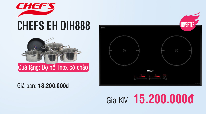 khuyến mãi bếp từ chefs inverter