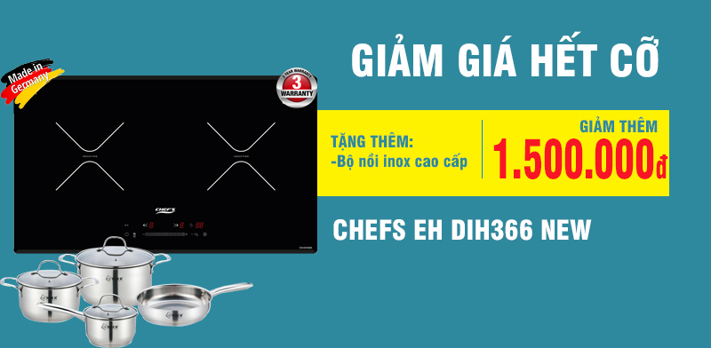 Bếp từ Chefs EH DIH366 NEW giảm trực tiếp 2 triệu 