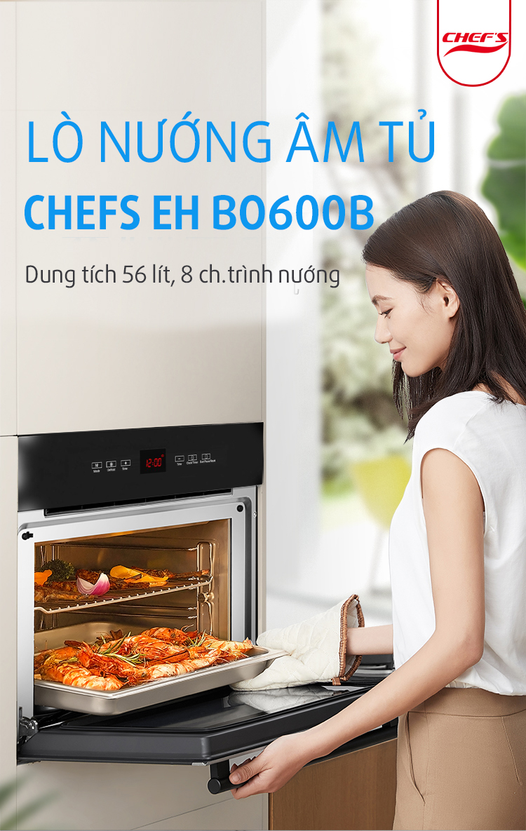 thông số lò nướng Chefs EH BO600B