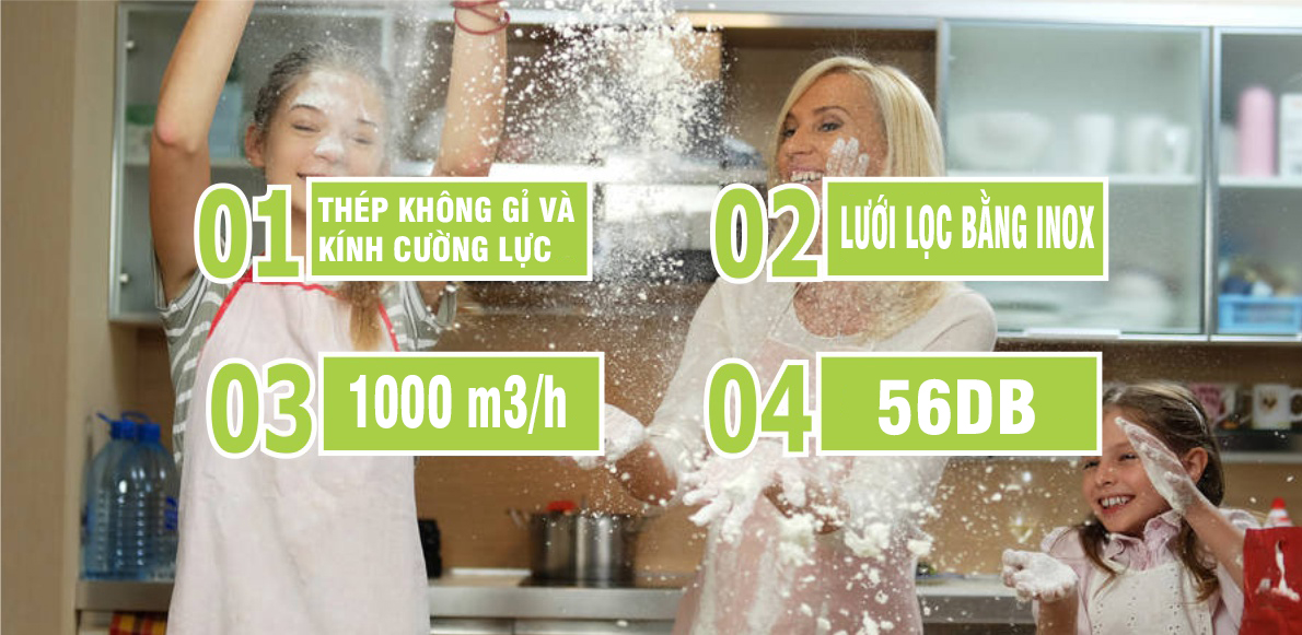 Ưu điểm máy hút mùi chefs EH r501e7