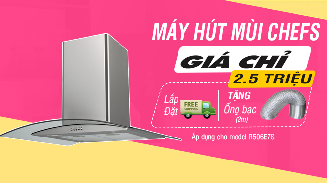 khuyến mãi máy hút mùi chefs eh r506e7s