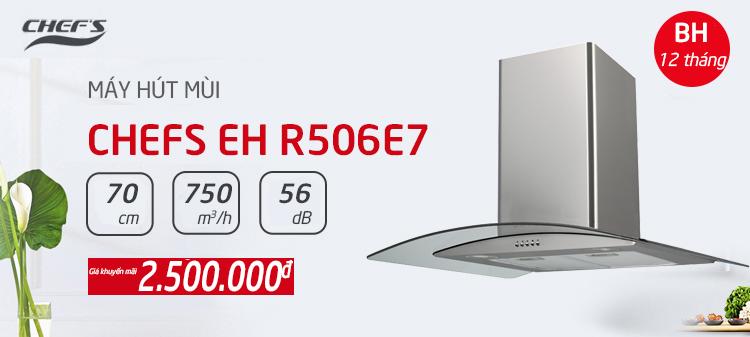 khuyến mãi máy hút mùi chefs