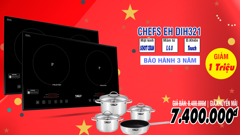 bếp từ chefs eh dih321 khuyến mãi