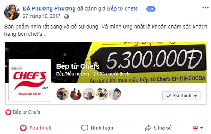 tư vấn mua bếp từ chefs eh dih2000a