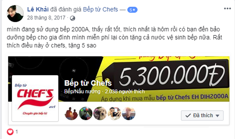 tư vấn mua bếp từ chefs eh dih2000a
